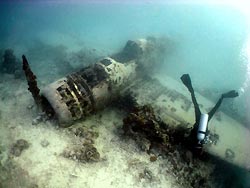 The wreck of a Jake Floatplane. New Ireland, Papua New Guinea.