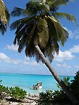 Cocos Dive boat at Direction Island, Cocos (Keeling) Islands