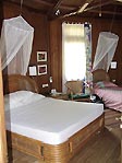 The Kingsize bed in our spacious Bungalow, Sulawesi