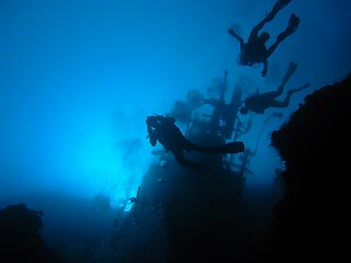 Silhouette on a wreck