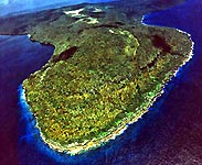 Aerial view of Christmas Island.